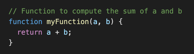 JavaScript example of user defined function.