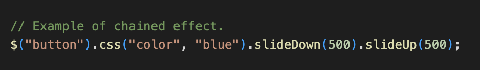 HTML Code for jQuery chained effect.